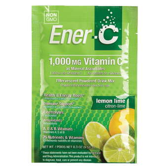 Вітамінний Напій для Підвищення імунітету, Смак Лимона і Лайма, Vitamin C, Ener-C, 1 пакетик