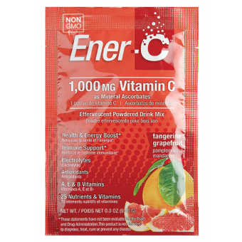 Вітамінний Напій для Підвищення імунітету, Мандарин і Грейпфрут, Vitamin C, Ener-C, 1 пакетик