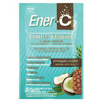 Вітамінний Напій для Підвищення імунітету, Смак ананаса і кокоса, Vitamin C, Ener-C, 1 пакетик