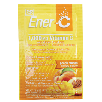 Вітамінний Напій для Підвищення Імунітету, Смак Персику та Манго, Vitamin C, Ener-C, 1 пакетик