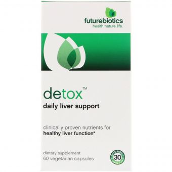 Очищення Печінки щоденна підтримка, Detox, FutureBiotics, 60 вегетаріанських капсул
