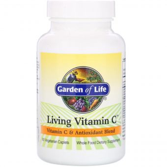 Живий Вітамін С, Living Vitamin C, Garden of Life, 60 вегетаріанських капсул