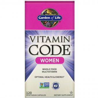 Мультивітаміни для Жінок, Vitamin Code, Garden of Life, 120 вегетаріанських капсул