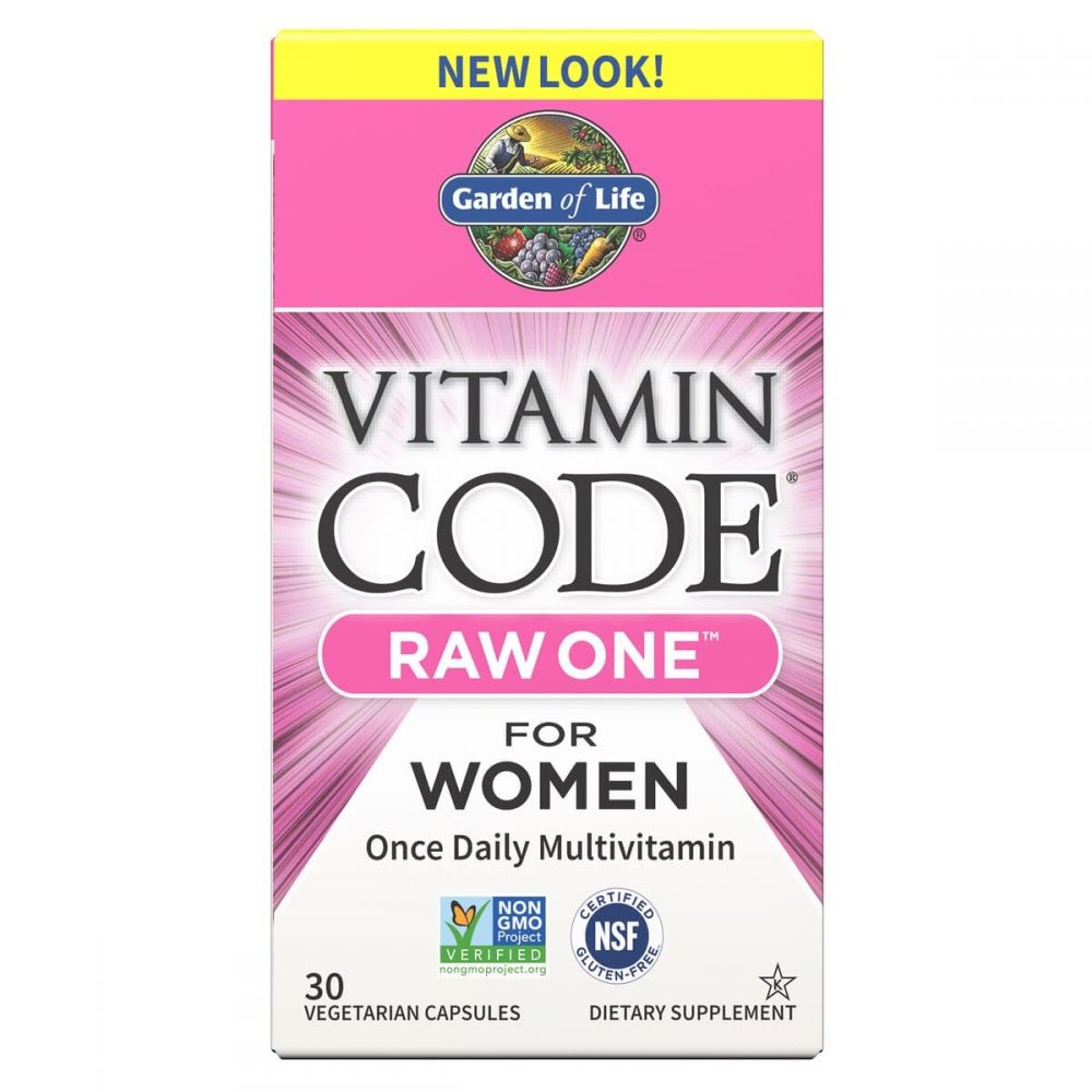 Сирі Мультівітаміни для Жінок, Raw One for Women, Vitamin Code, Garden of Life, 30 вегетаріанських капсул