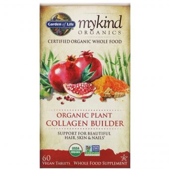 Органічний Колаген, Collagen Builder, MyKind Organics, Garden of Life, 60 веганських таблеток