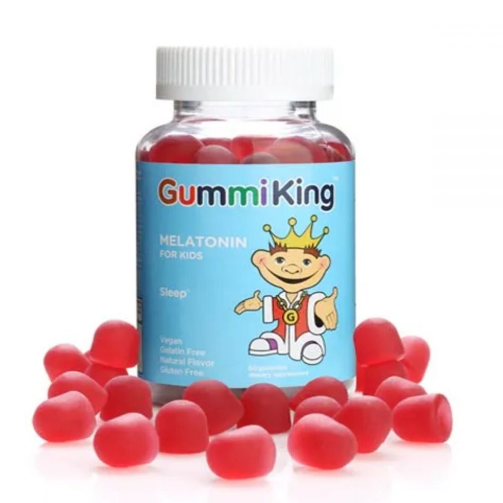 Мелатонін для дітей, смак полуниці, Melatonin, GummiKing, 60 жувальних цукерок