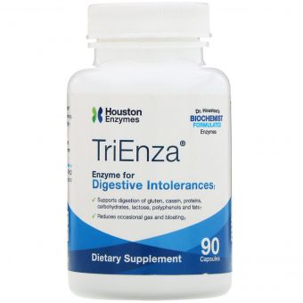 Травні Ферменти TriEnza, Houston Enzymes, 90 жувальних таблеток