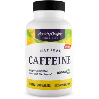 Кофеїн з Чаю, Natural Caffeine, Featuring InnovaTea, Healthy Origins, 200 мг, 240 таблеток