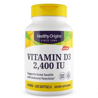 Вітамін D3 2400IU, Healthy Origins, 120 желатинових капсул