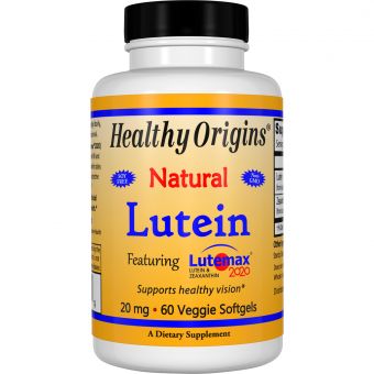 Лютеїн 20мг, Healthy Origins, 60 желатинових капсул