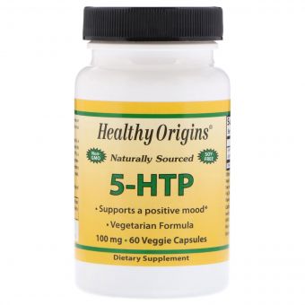 5-HTP (Гідрокситриптофан), 100мг, Healthy Origins, 60 гелевих капсул