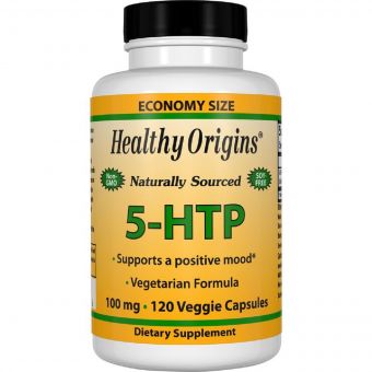 5-HTP (Гідрокситриптофан), 100мг, Healthy Origins, 120 гелевих капсул