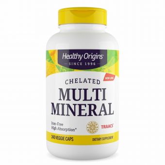 Хелатні мультимінерали без заліза, Chelated Multi Mineral, Iron Free, Healthy Origins, 240 вегетаріанських капсул