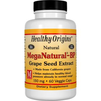 Екстракт Насіння Винограду 150мг, MegaNatural-BP, Healthy Origins, 60 гелевих капсул