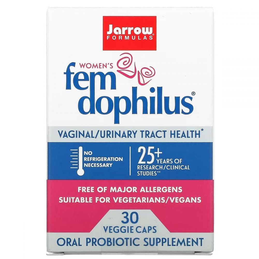 Пробіотики Для Жінок, Жіночий дофілус, 1 млрд КУО, Women&apos;s Fem Dophilus, Jarrow Formulas, 30 вегетаріанських капсул