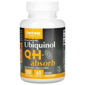 Убіхінол QH-Absorb, 100 мг, Ubiquinol, QH-Absorb, Jarrow Formulas, 60 гелевих капсул