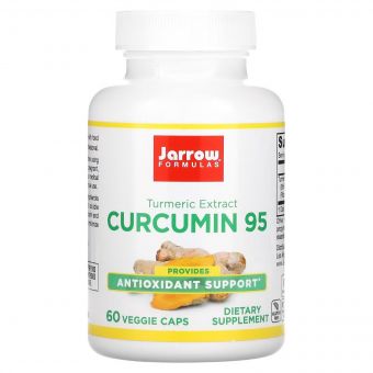 Куркумін, 500 мг, Curcumin 95, Jarrow Formulas, 60 капсул