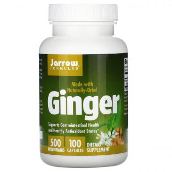 Імбир, 500 мг, Ginger, Jarrow Formulas, 100 капсул
