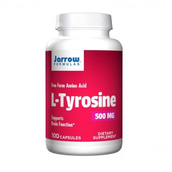 Тирозин, L-Tyrosine, Jarrow Formulas, 500 мг, 100 капсул