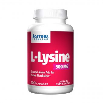 L-Лізин, L-Lysine, Jarrow Formulas, 500 мг, 100 Капсул