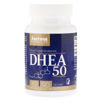 Дегідроепіандростерон 50 мг, DHEA, Jarrow Formulas, 90 гелевих капсул