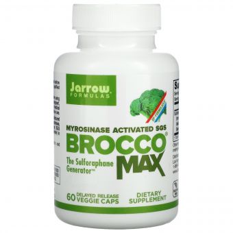 Мірозіназа, Екстракт броколі, Myrosinase Activated SGS, BroccoMax, Jarrow Formulas, 60 вегетаріанських капсул