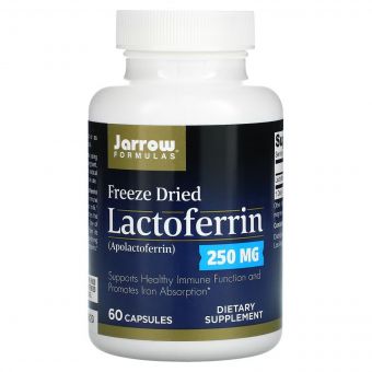 Лактоферин сублімований, 250 мг, Lactoferrin, Freeze Dried, Jarrow Formulas, 60 капсул