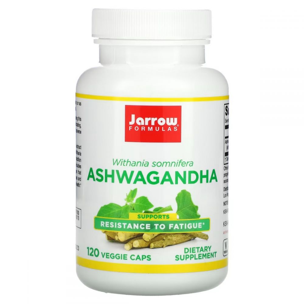 Ашваганда, Ashwagandha, Jarrow Formulas, 120 вегетаріанських капсул