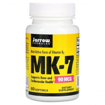 Вітамін К2 в Формі МК-7, Vitamin K2 as MK-7, Jarrow Formulas, 90 мкг, 60 капсул