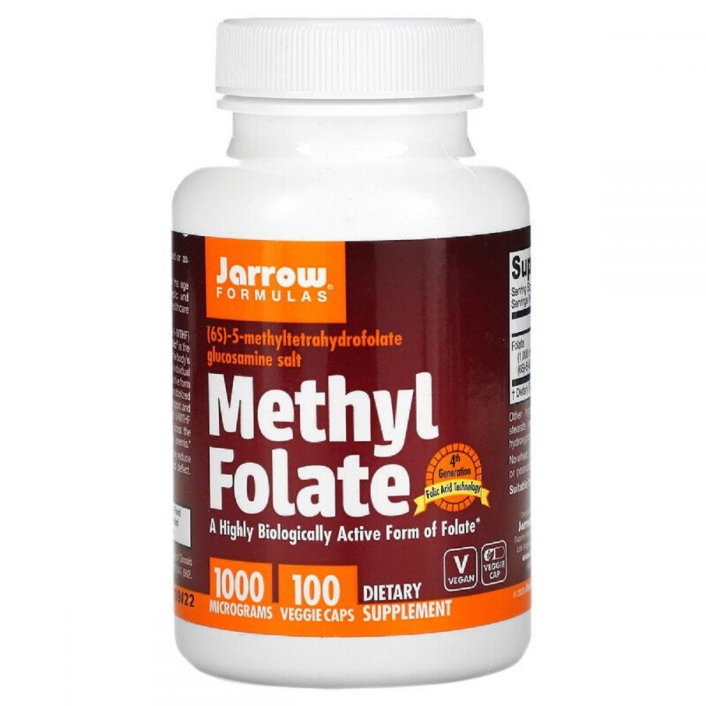 Метілфолат 1000 мкг, Methyl Folate, Jarrow Formulas, 100 вегетаріанських капсул