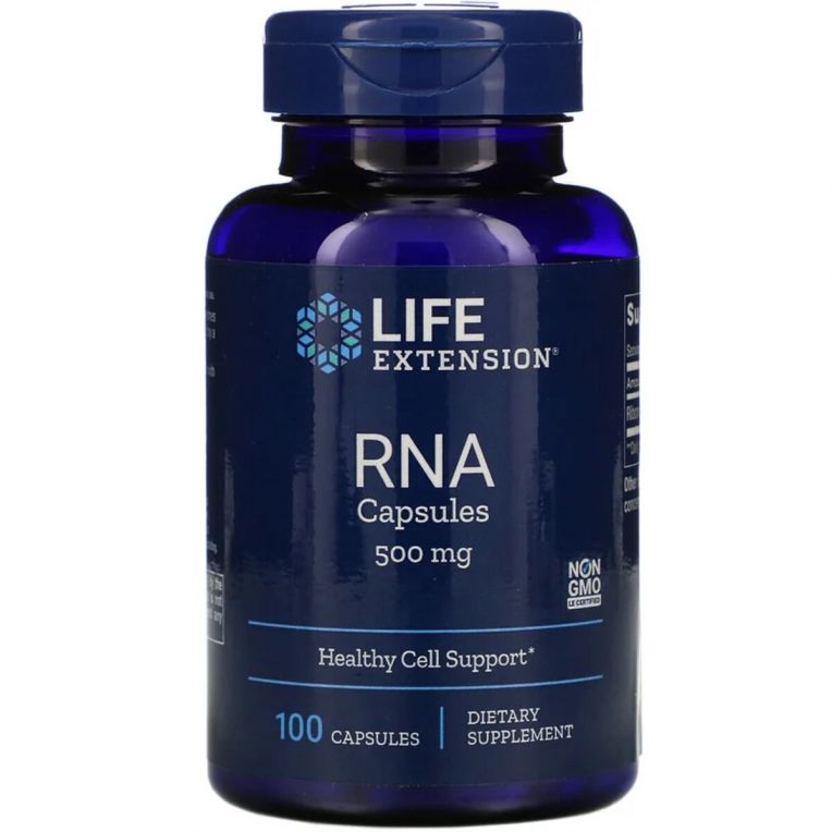 Рибонуклеїнова кислота, RNA Capsules, Life Extension, 500 мг, 100 капсул