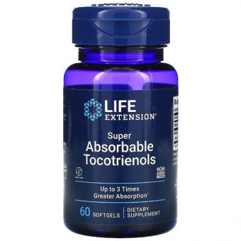 Вітамін Е Супер абсорбуючі Токотрієноли, Super Absorbable Tocotrienols, Life Extension, 60 капсул
