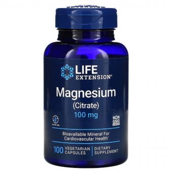 Цитрат Магнію, Magnesium (Citrate), Life Extension, 100 мг, 100 капсул