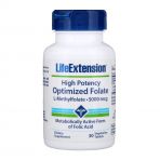 Високоактивний оптимізований фолат, High Potency Optimized Folate, Life Extension, 5000 mcg, 30 вегетаріанських капсул