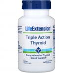 Підтримка Щитовидної Залози, Тіроід потрійної дії, Triple Action Thyroid, Life Extension, 60 вегетаріанських капсул