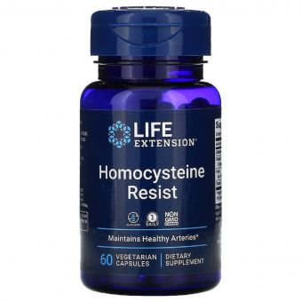 Резистентність до гомоцистеїну, Homocysteine ​​Resist, Life Extension, 60 вегетаріанських капсул