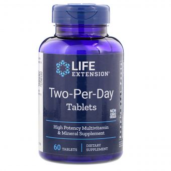 Мультивітаміни Двічі в День, Life Extension, 60 таблеток