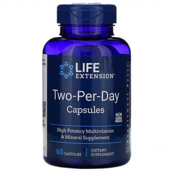 Мультивітаміни Двічі в День, Two-Per-Day, Life Extension, 60 таблеток