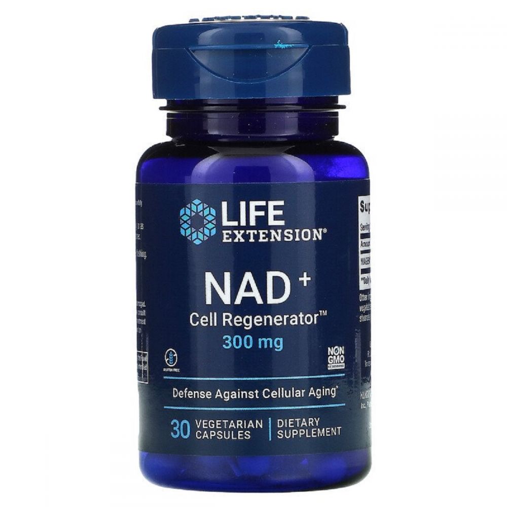 Регенератор клітин NAD+ 300 мг, NAD+ Cell Regenerator, Life Extension, 30 вегетаріанських капсул