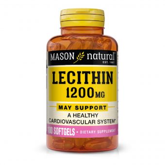 Лецитин 1200мг, Lecithin, Mason Natural, 100 гелевих капсул