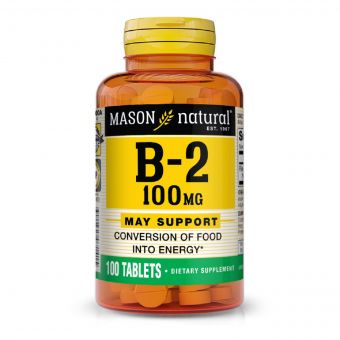 Вітамін B2 100 мг, Vitamin B2, Mason Natural, 100 таблеток