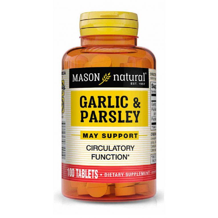 Часник та петрушка, Garlic & Parsley, Mason Natural, 100 таблеток