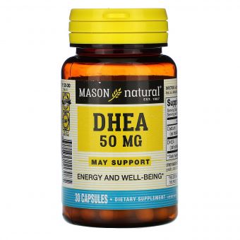 Дегідроепіандростерон 50 мг, DHEA, Mason Natural, 30 капсул