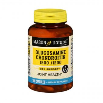 Глюкозамін Хондроітин, Glucosamine Chondroitin, Mason Natural, 100 капсул
