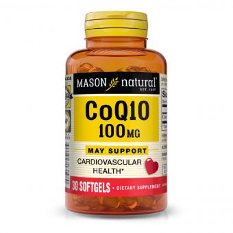 Коензим Q10 100 мг, Co Q10, Mason Natural, 30 гелевих капсул