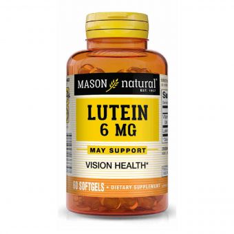 Лютеїн 6мг, Lutein, Mason Natural, 60 гелевих капсул