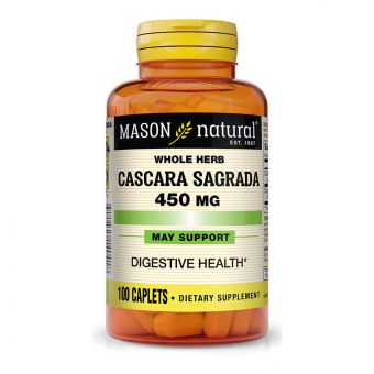 Каскара Саграда, 450 мг, Cascara Sagrada, Mason Natural, 100 каплет