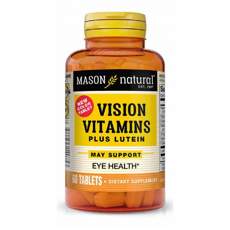 Вітаміни для очей із лютеїном, Vision Vitamins Plus Lutein, Mason Natural, 60 таблеток