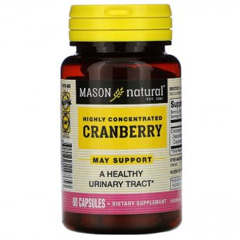 Журавлина висококонцентрована, Cranberry, Mason Natural, 60 капсул