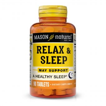 Комплекс для розслаблення та здорового сну, Relax and Sleep, Mason Natural, 90 таблеток
